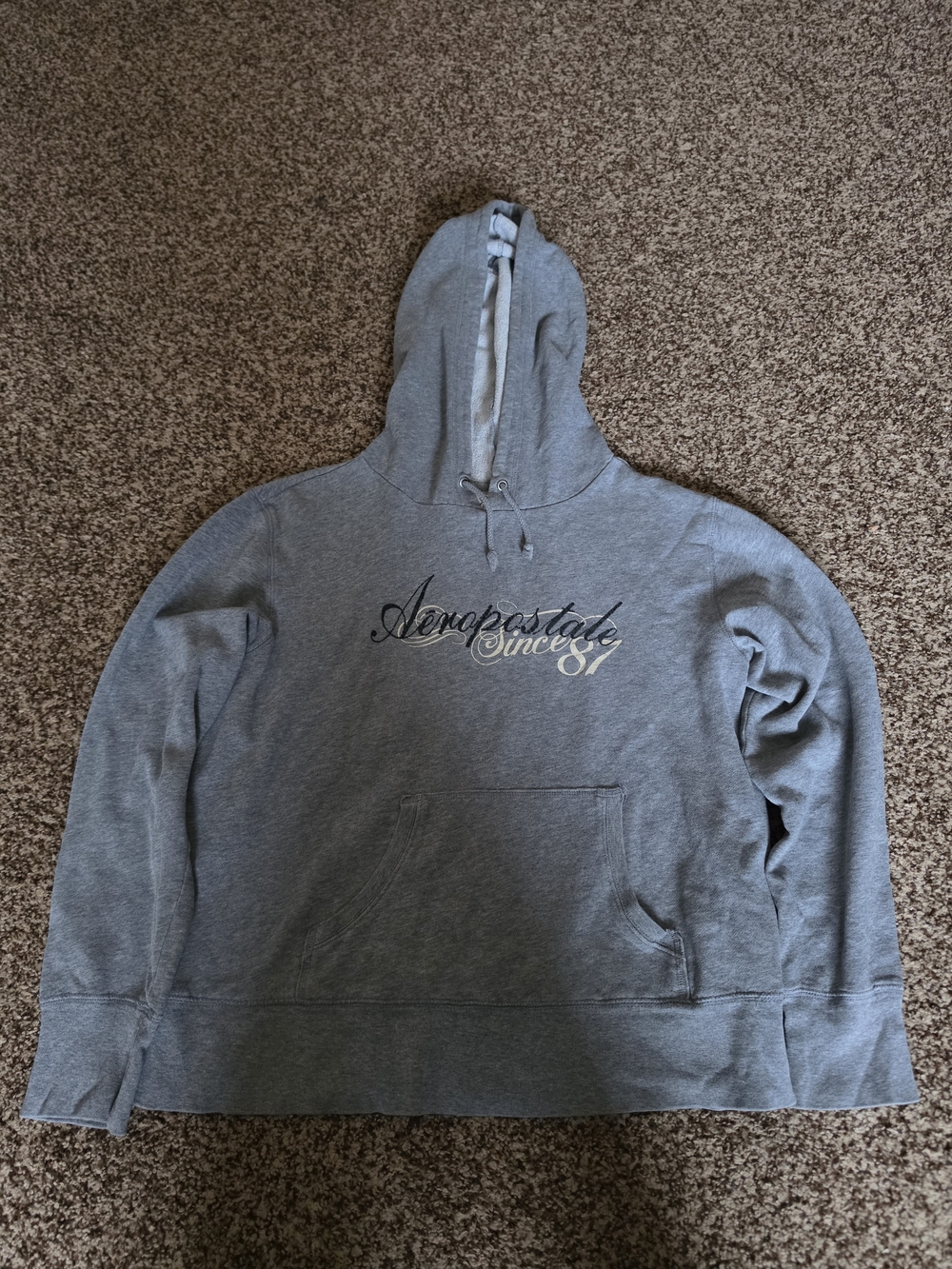 Vintage Aeropostale Since 1987 Hoodie Size Small Gray Y2K 2000s grey